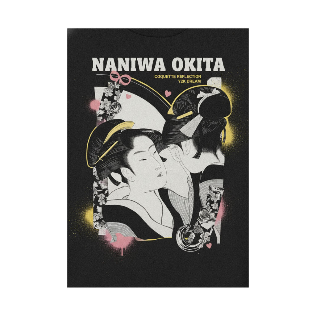 Streetwear Collage — Naniwa Okita Admiring Herself In A Mirror — Matte Poster