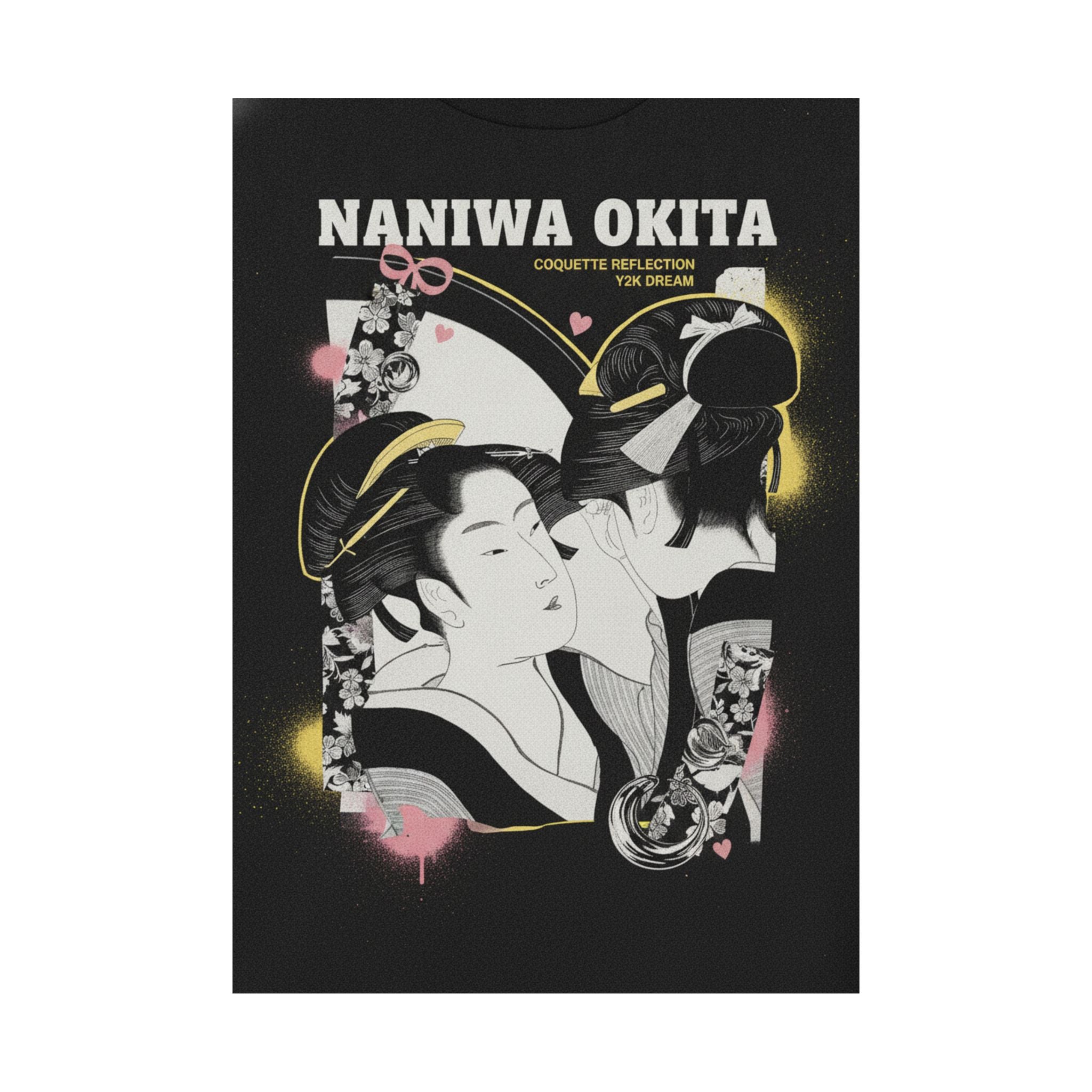 Streetwear Collage — Naniwa Okita Admiring Herself In A Mirror — Matte Poster