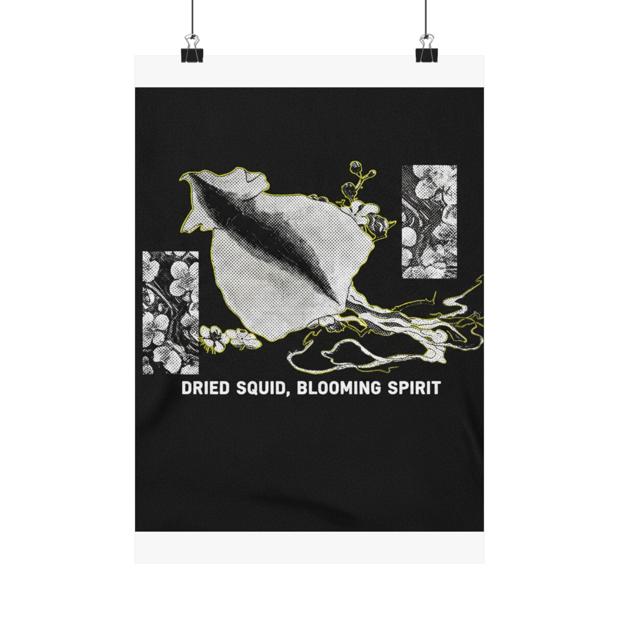 Streetwear Collage — Dried Cuttle-Fish And Plum Blossoms — Matte Poster