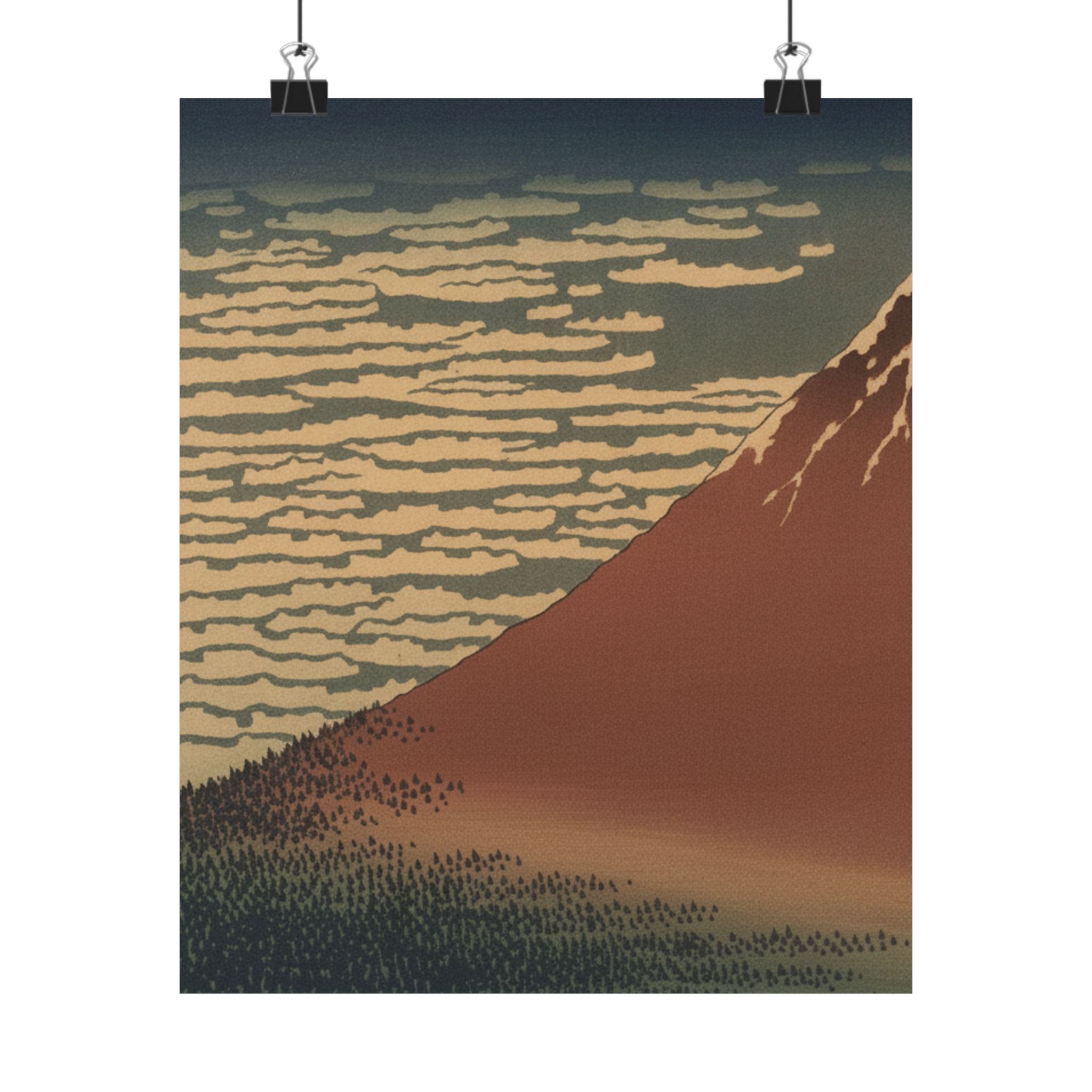 Scenic Nature — South Wind, Clear Sky (Gaifū Kaisei), Also Known As Red Fuji, From The Series Th — Matte Poster