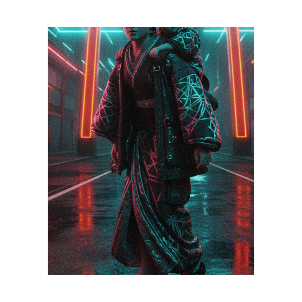Fast Furious — A Woman Carrying A Child On Her Back Near The Entrance To A Temple — Matte Poster