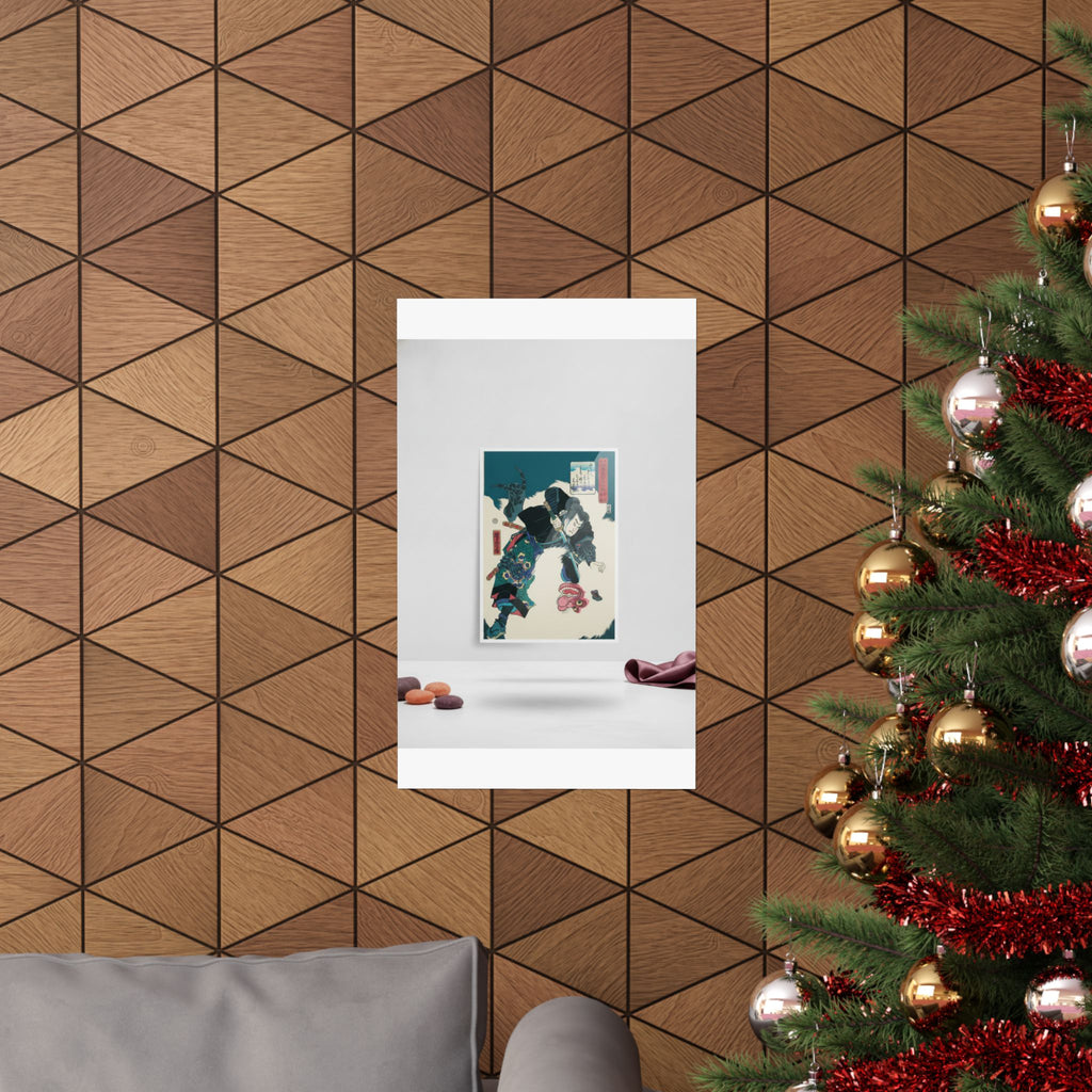 Product Marketing — The Warrior Slaying The Giant White Hihi — Matte Poster