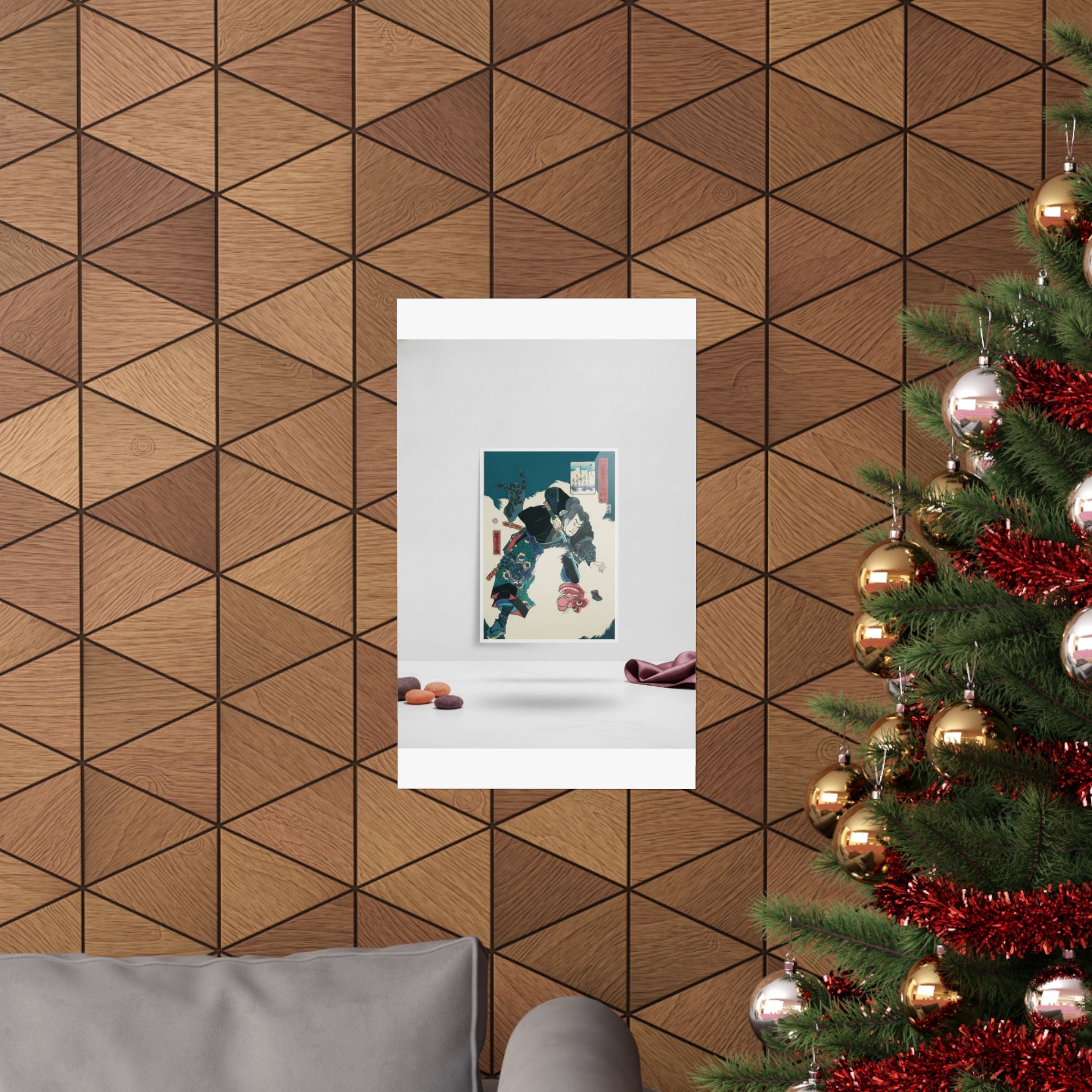 Product Marketing — The Warrior Slaying The Giant White Hihi — Matte Poster
