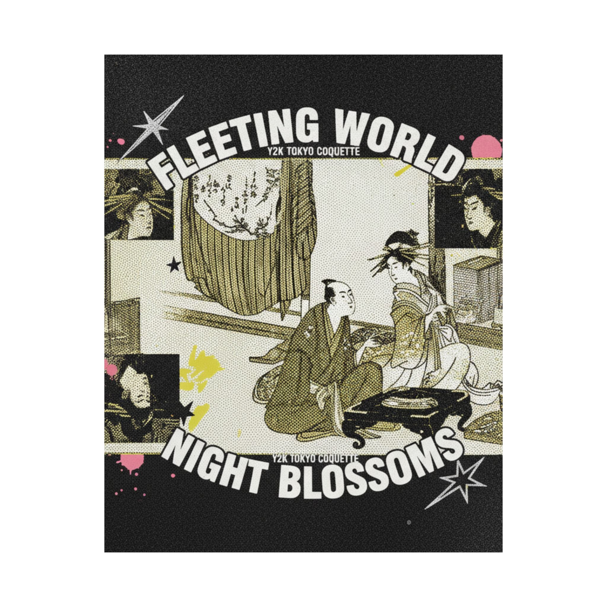 Streetwear Collage — Courtesan With Client Before A Tokonoma Alcove — Matte Poster
