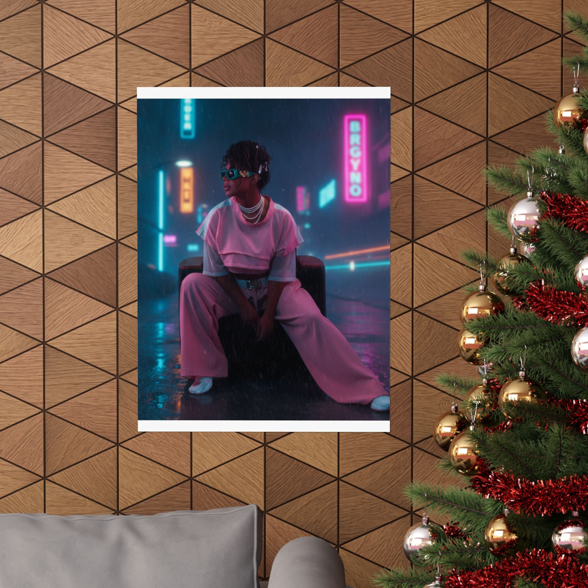 Neon Noir — Person — Matte Poster