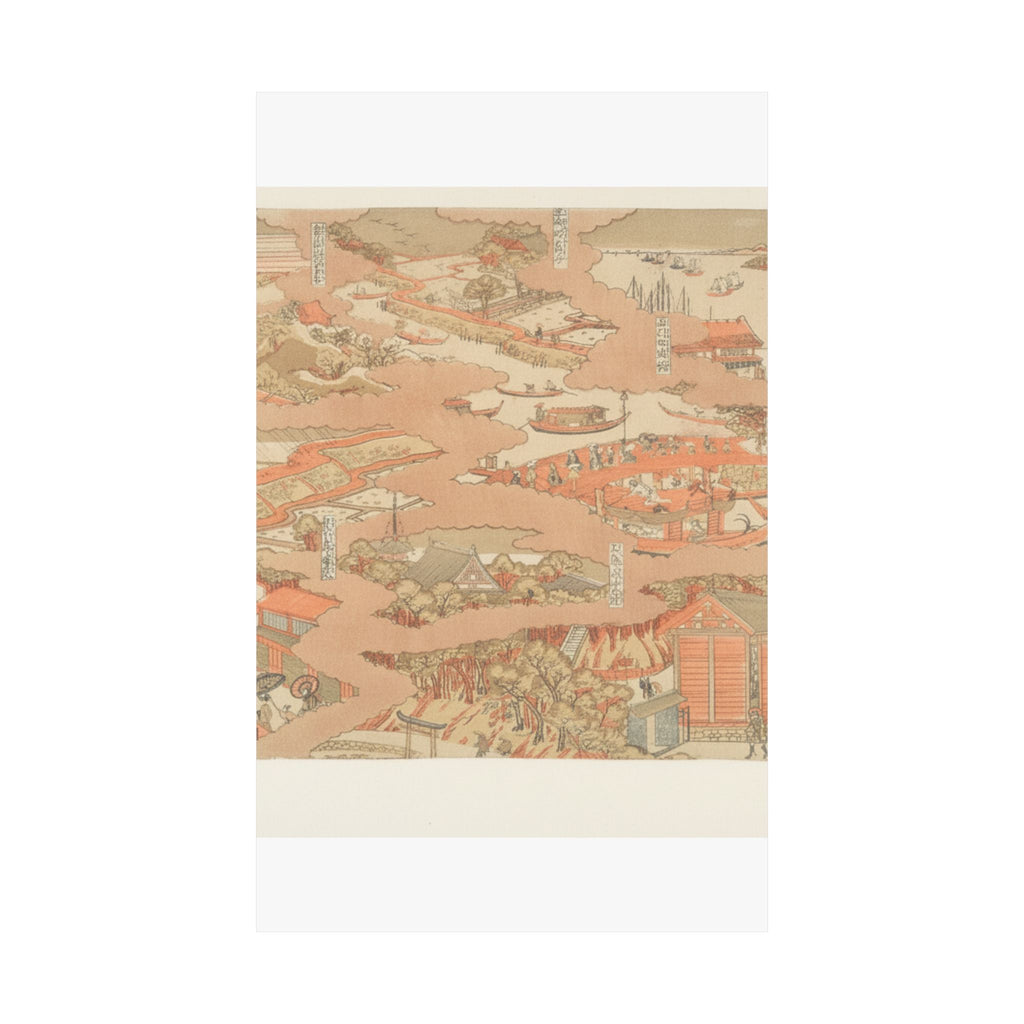 Watercolor — Edo Hakkei No Zu — Matte Poster