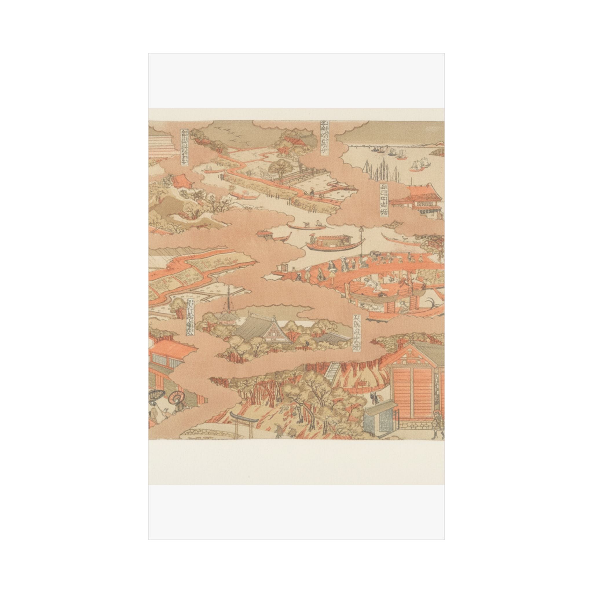 Watercolor — Edo Hakkei No Zu — Matte Poster