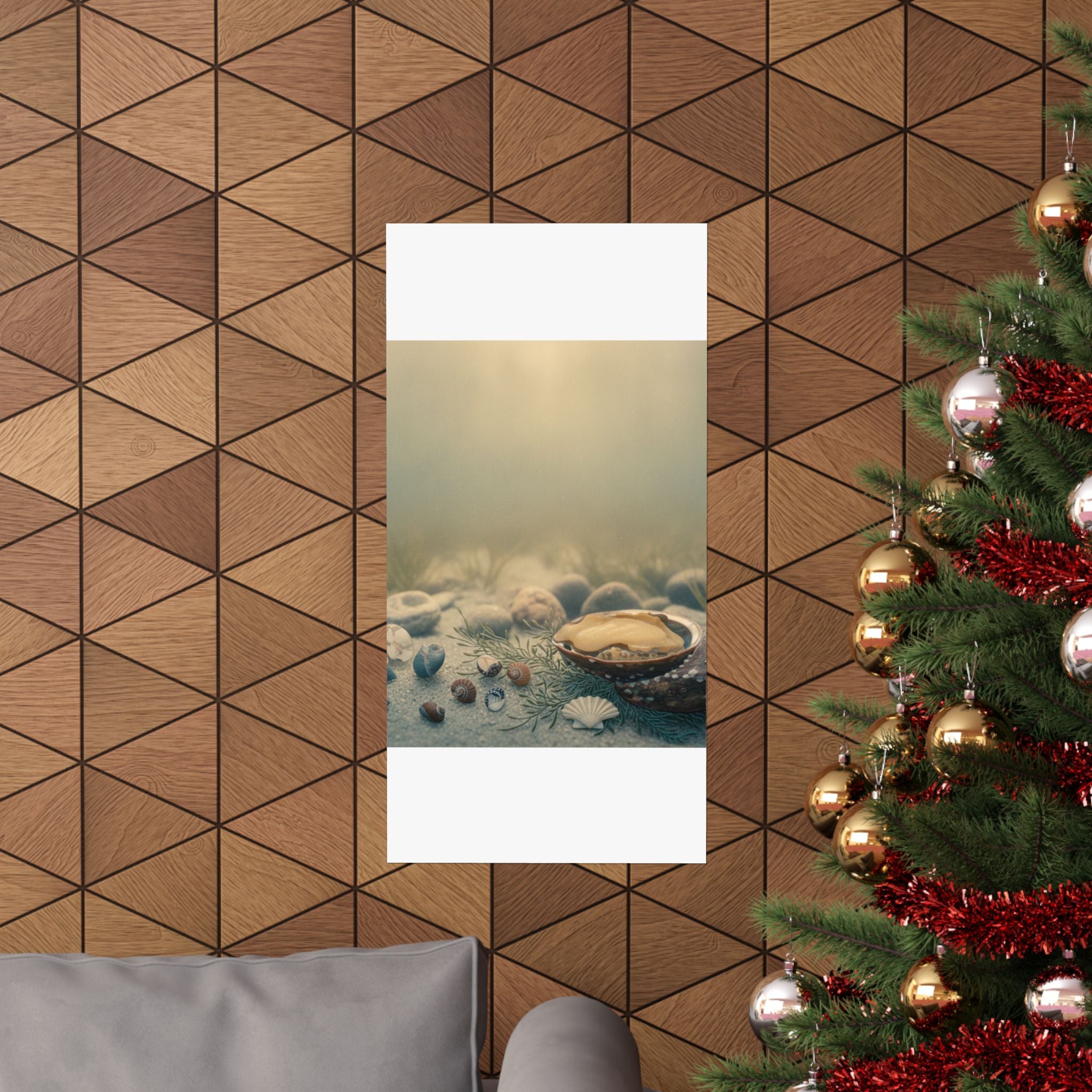 Scenic Nature — Shells Under Water — Matte Poster