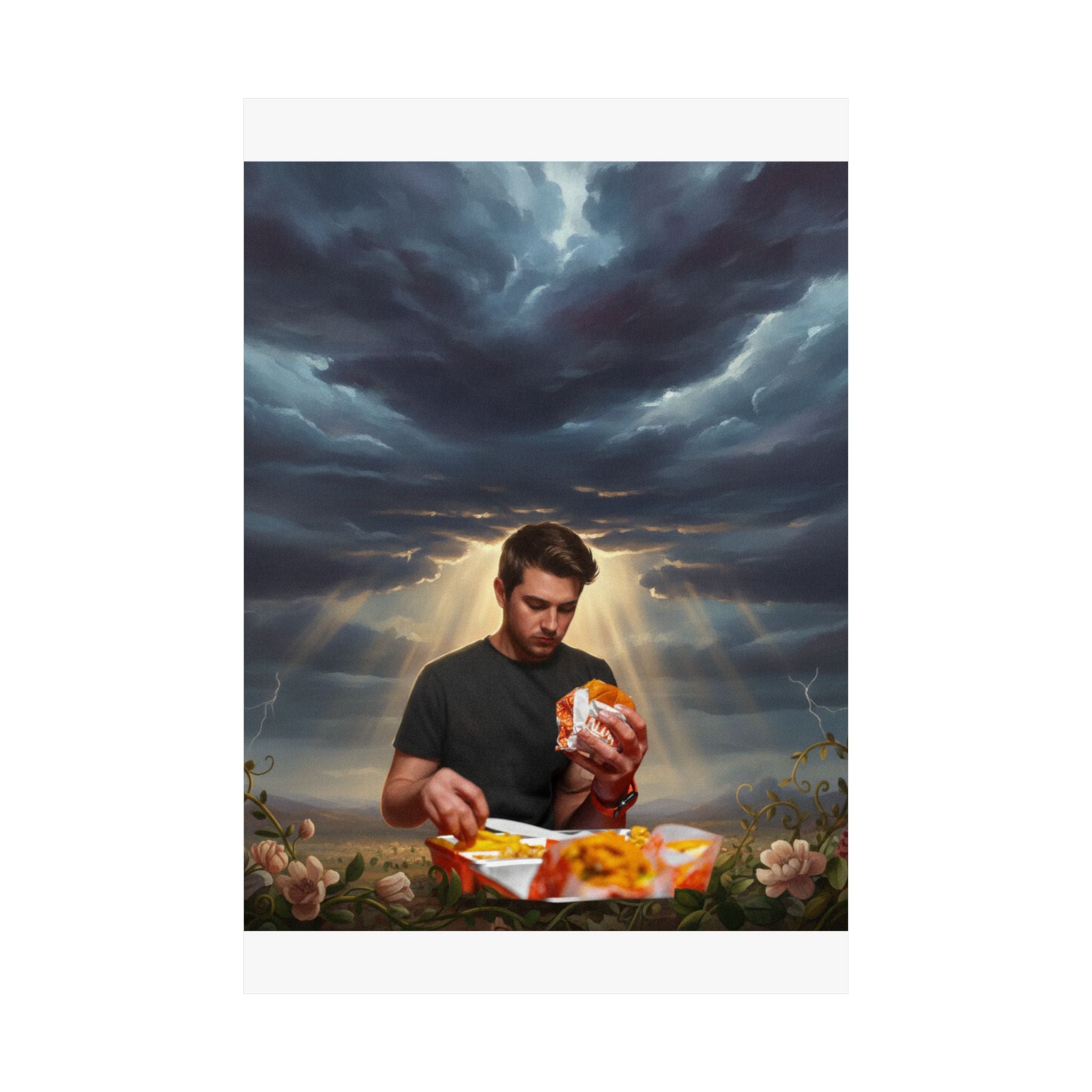 Dramatic Storm — Person — Matte Poster