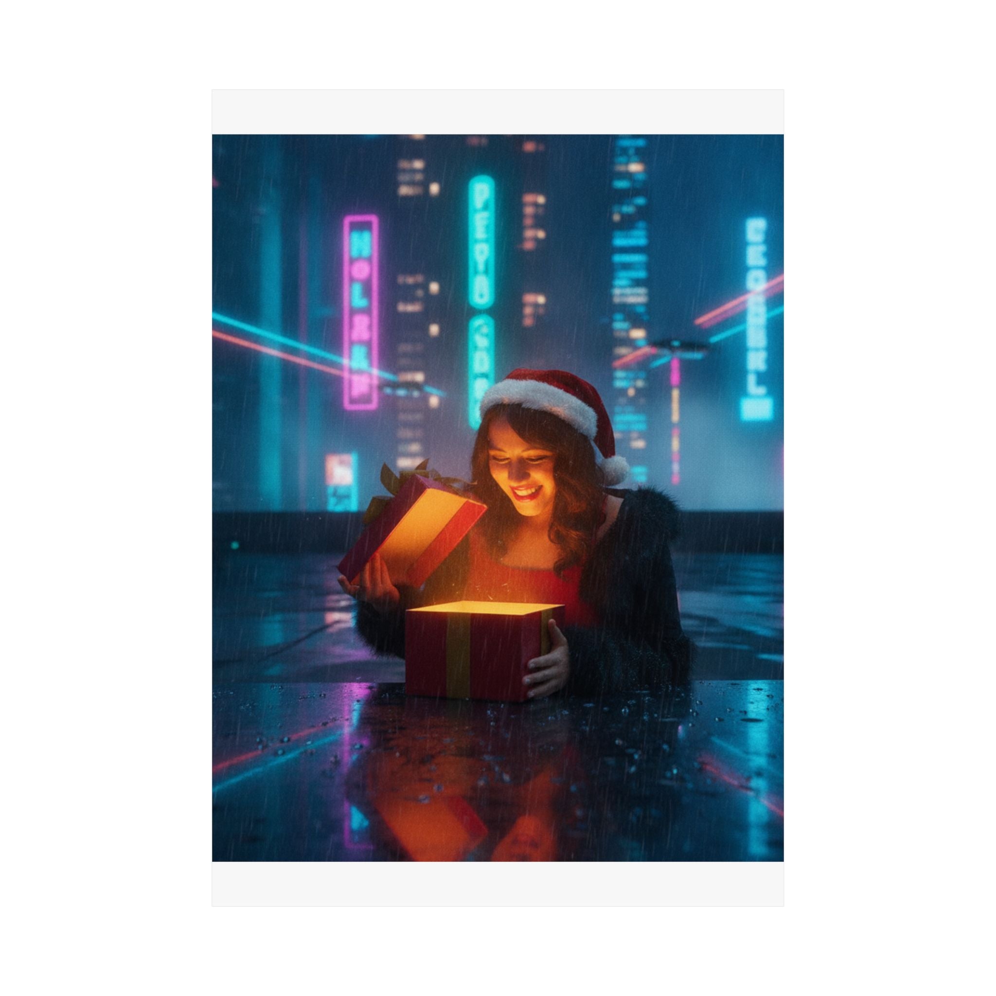 Neon Noir — Person — Matte Poster