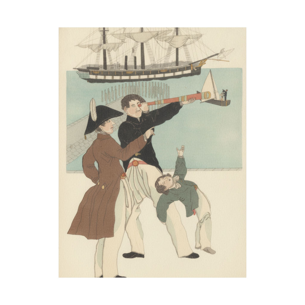 Botanical — Russians Enjoying A Holiday In Yokohama (Yokohama Kyūjitsu Roshiajin Yūkō) — Matte Poster