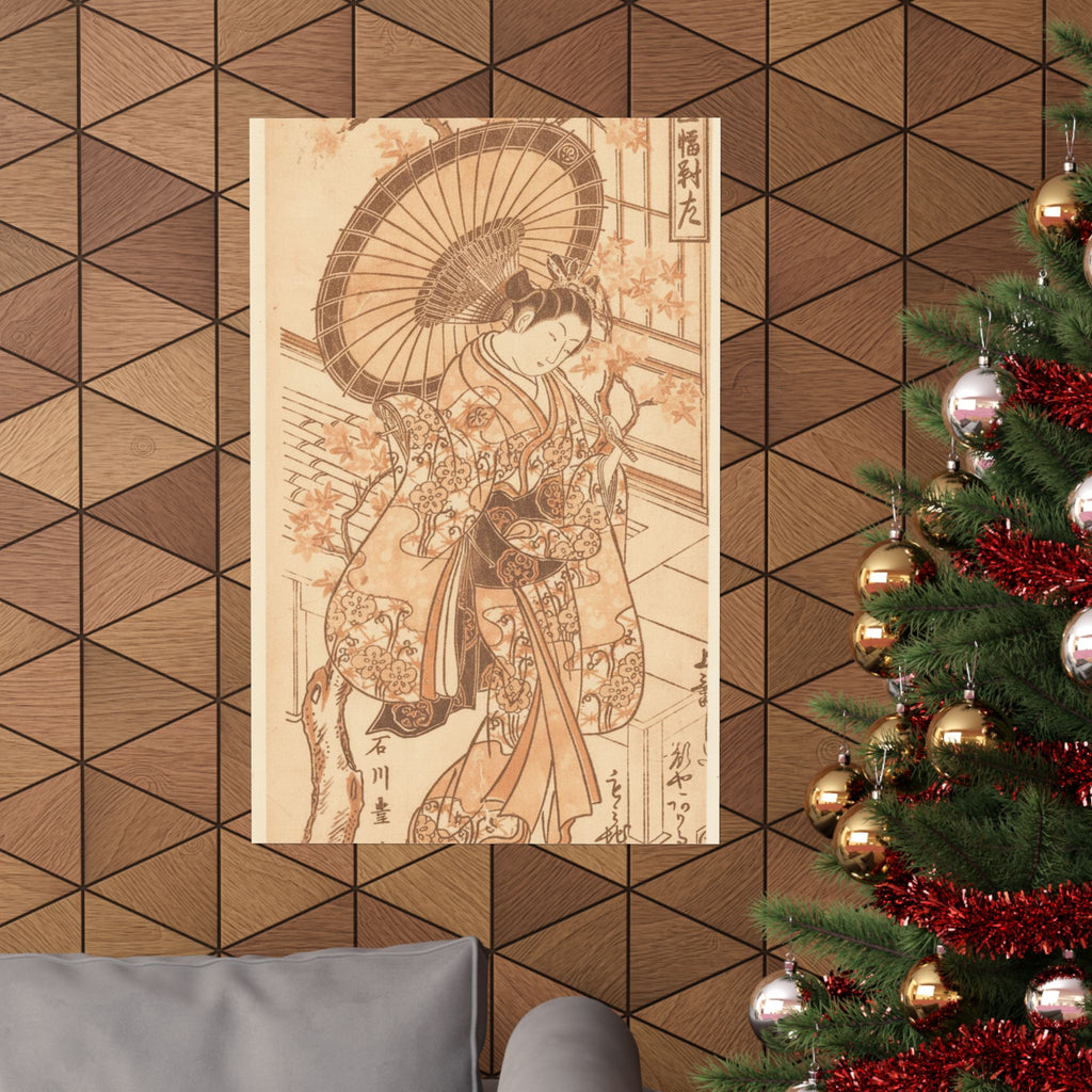 Southern Sunset — Young Lady With Parasol In The Yoshiwara District — Matte Poster