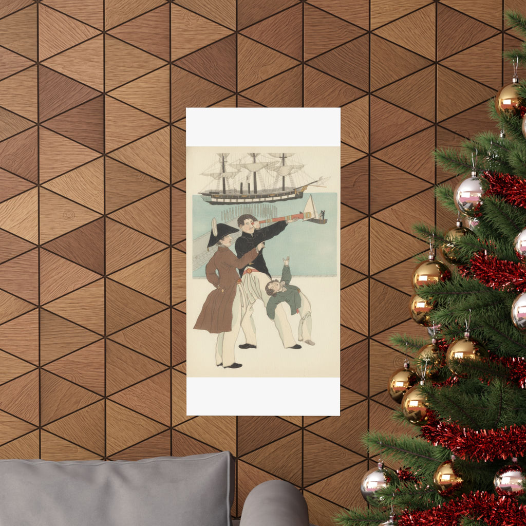 Botanical — Russians Enjoying A Holiday In Yokohama (Yokohama Kyūjitsu Roshiajin Yūkō) — Matte Poster