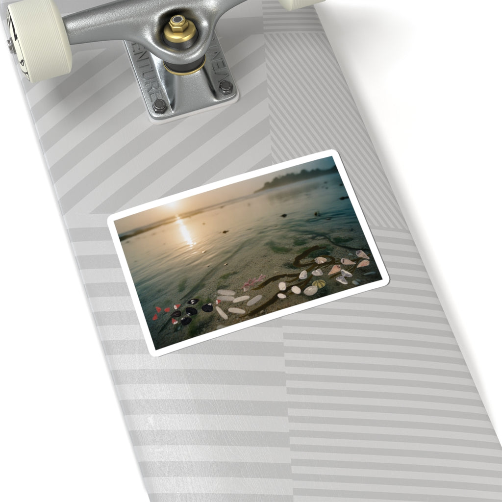 Scenic Nature — Shells Under Water — Kiss-Cut Sticker