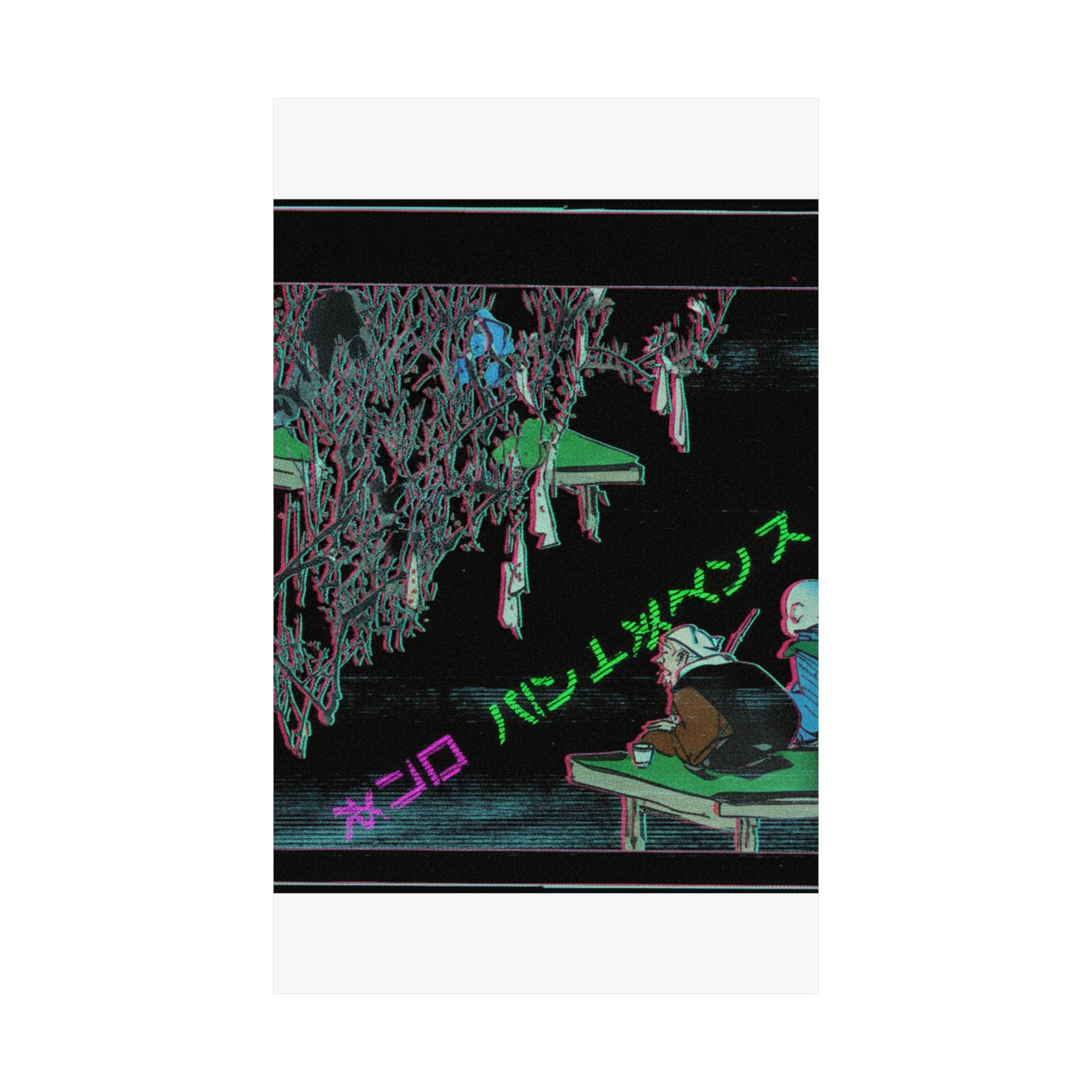 Glitch Culture — Two Pilgrims Gazing At A Tree Festooned With Prayers — Matte Poster