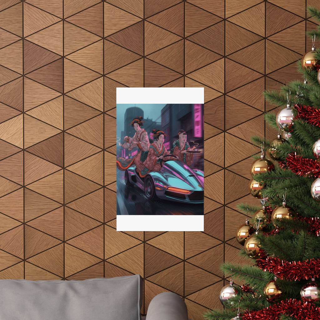 Fast Furious — Two Young Ladies Having Tea Attended By Elderly Servant — Matte Poster