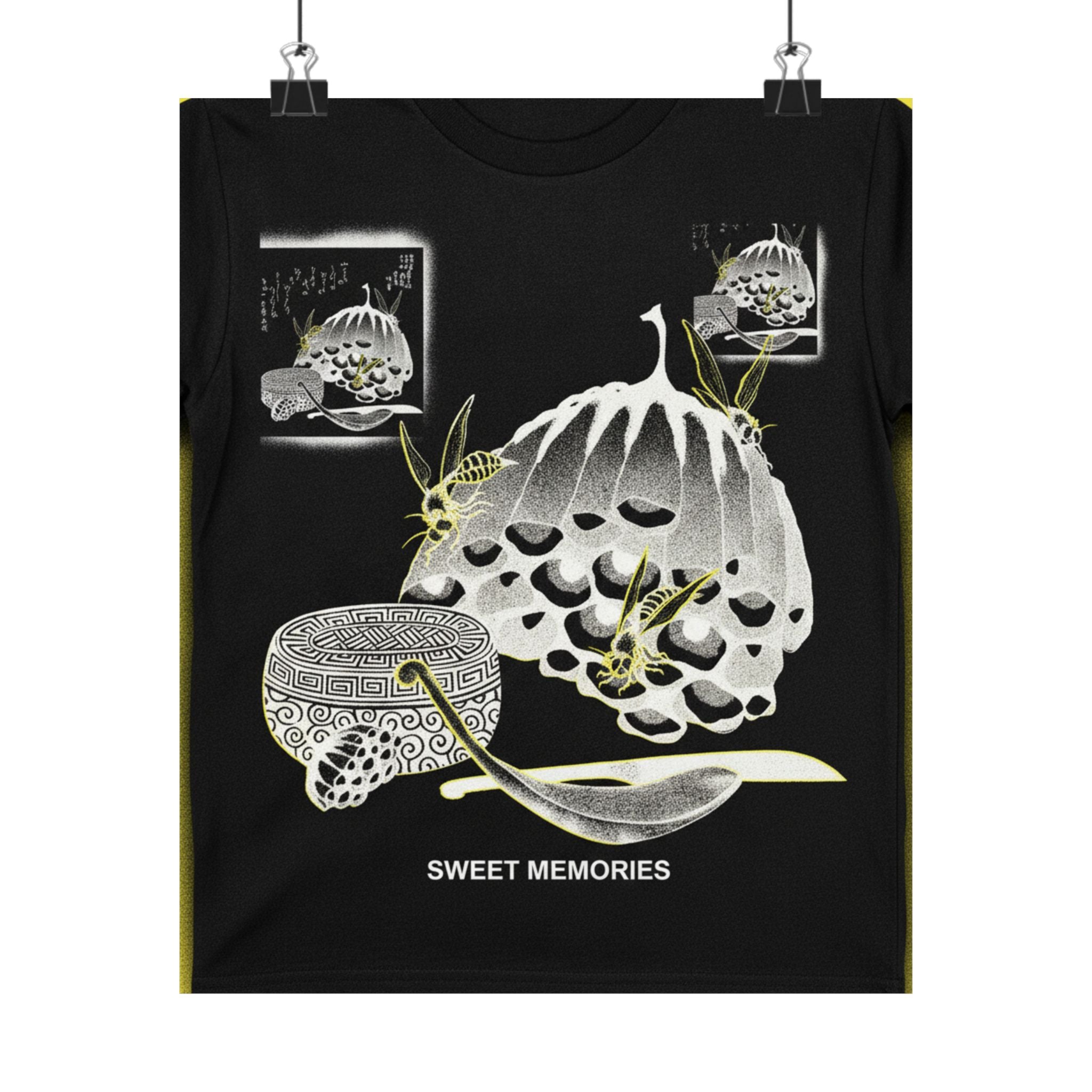 Streetwear Collage — Hives With Wasps, And A Box With A Spoon For Honey — Matte Poster