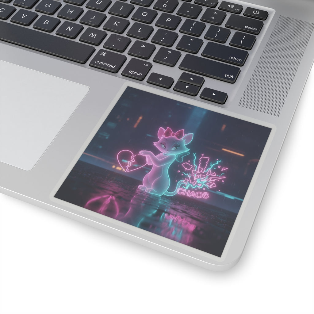 Neon Noir — Cat — Kiss-Cut Sticker