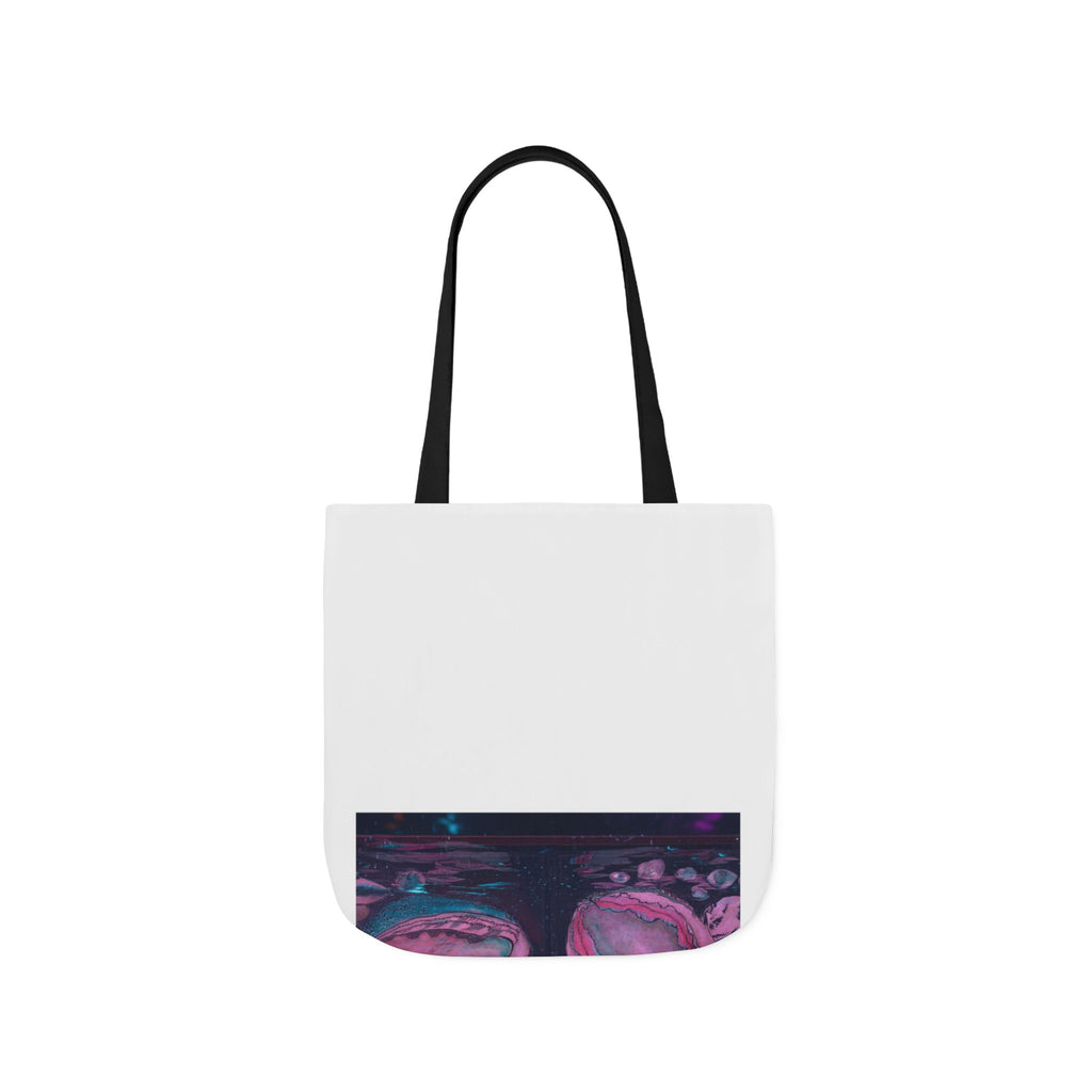 Neon Night Glow Agate Abstract Photo Canvas Tote Bag