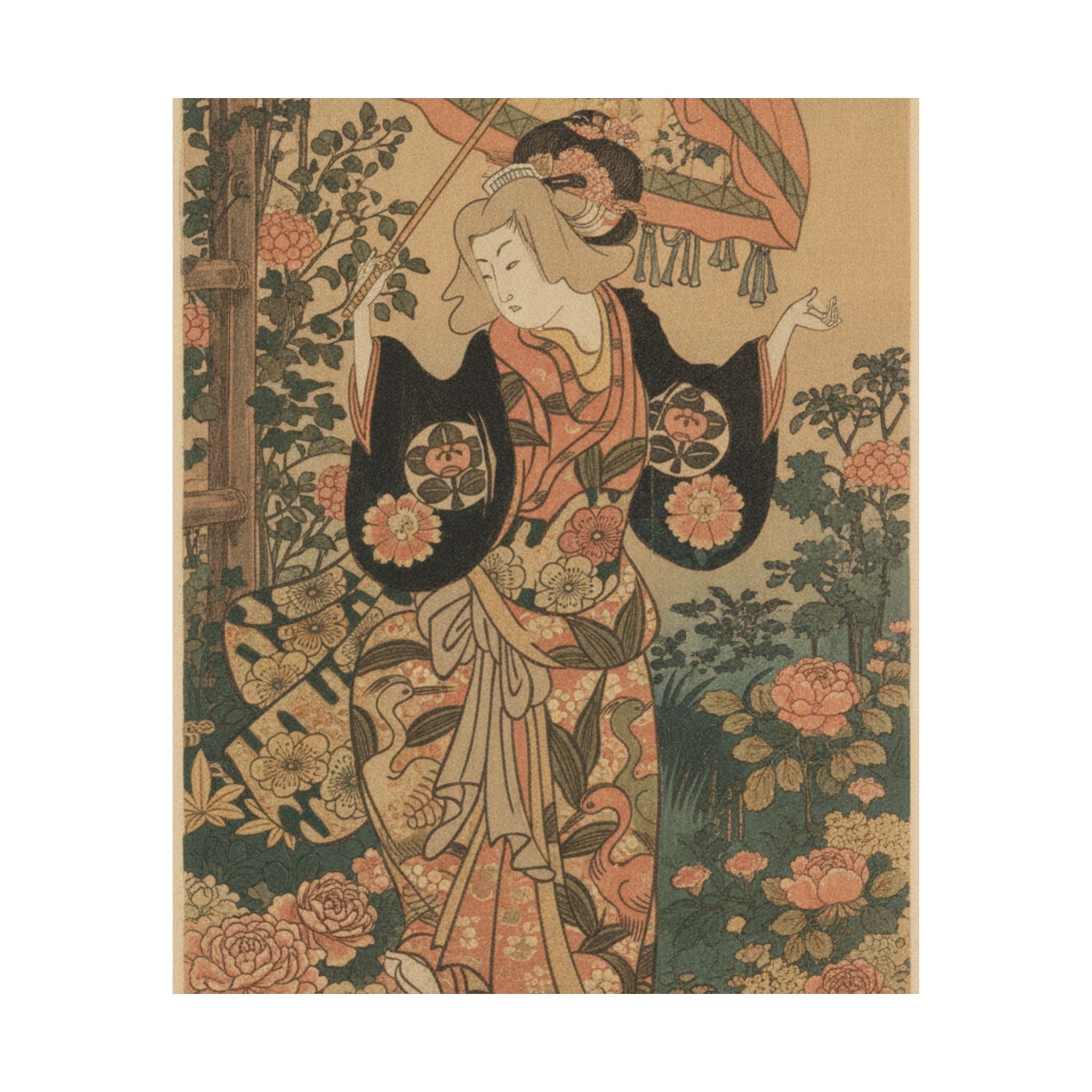 Glitch Culture — The Actor Ichimura Uzaemon Viii 1699–1762 As A Woman With Parasol — Matte Poster