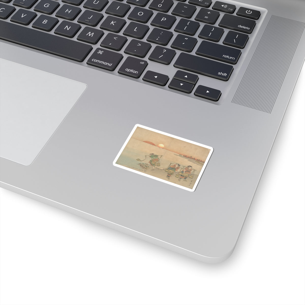 Scenic Nature — Three Water Carriers At The Shore — Kiss-Cut Sticker