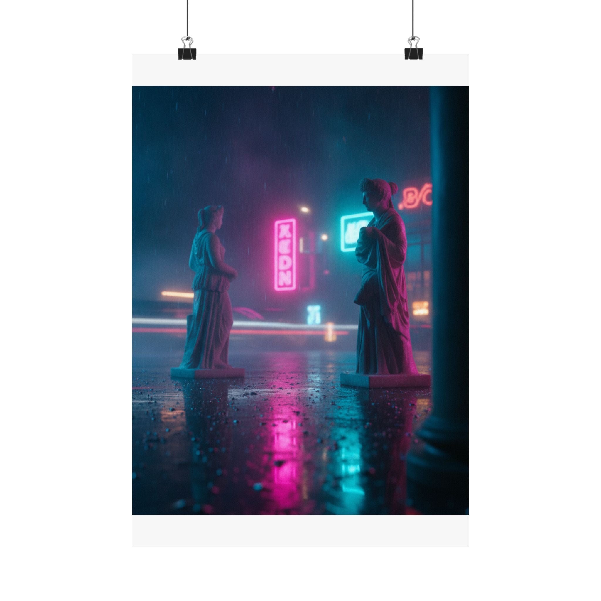Neon Noir — Person — Matte Poster