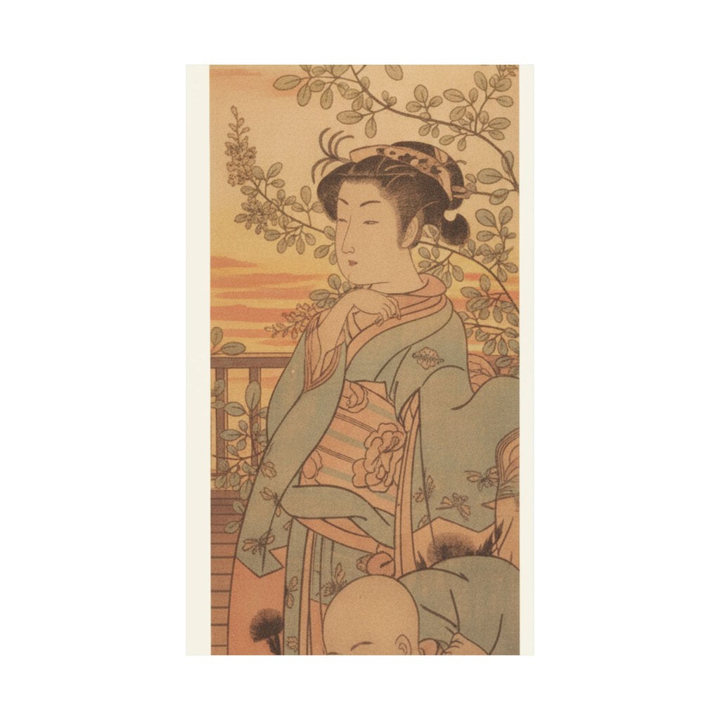 Southern Sunset — A Young Lady And Her Boy Servant — Matte Poster