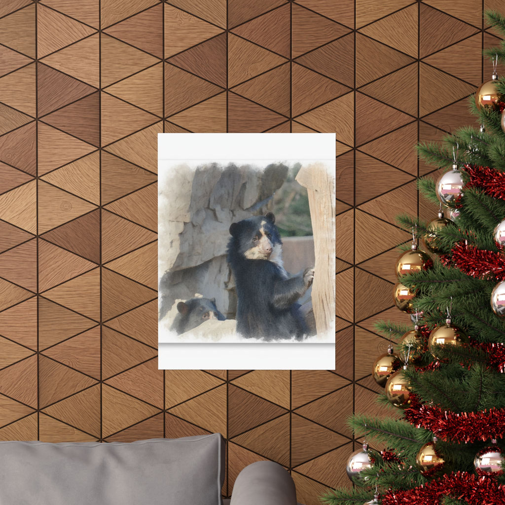 Watercolor — Bear — Matte Poster