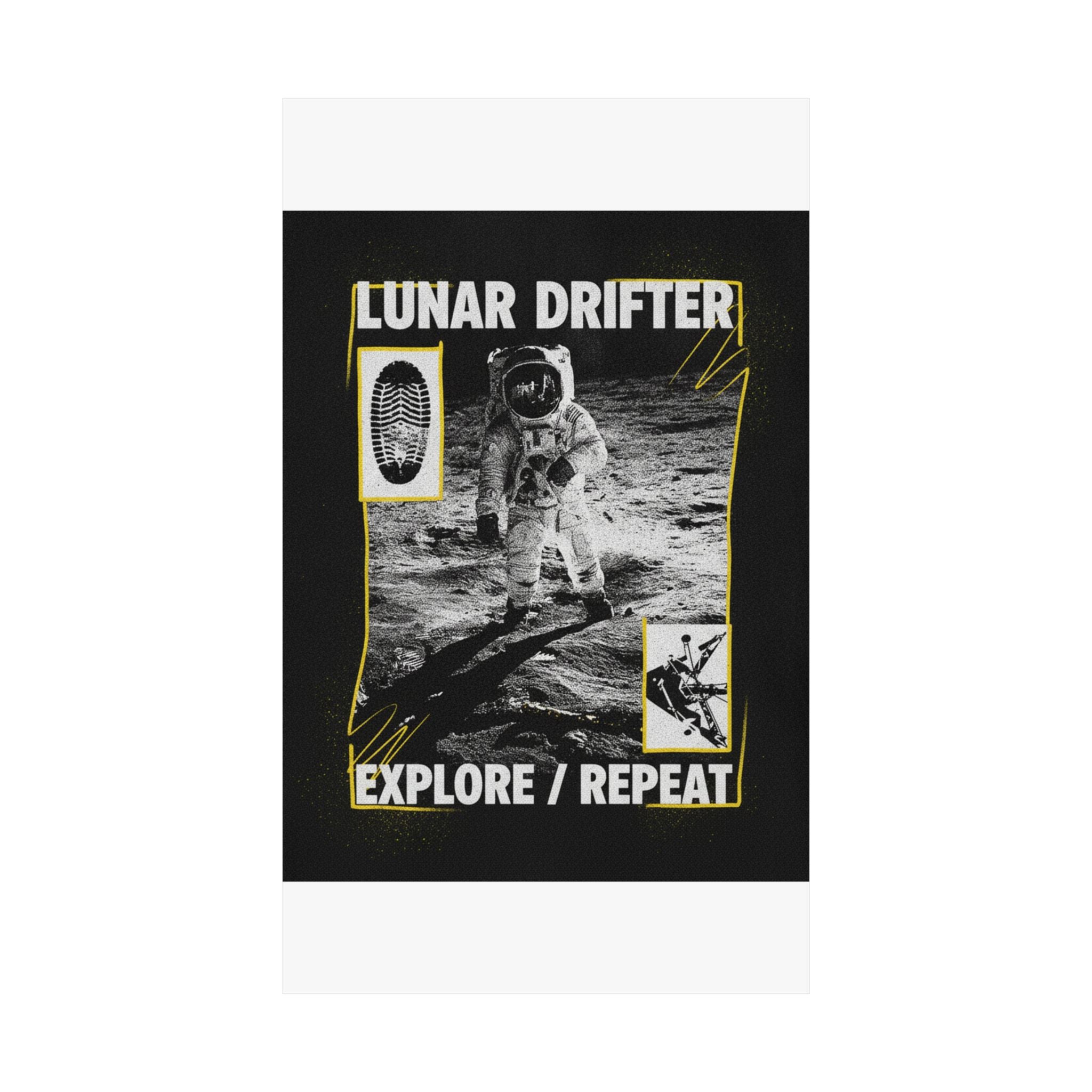 Lunar Drifter Explore / Repeat Astronaut Streetwear Poster