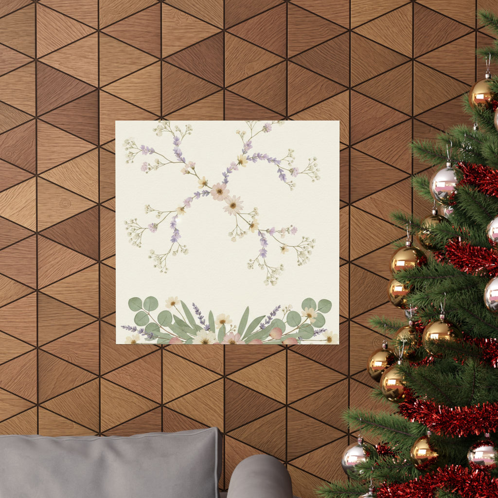 Pressed Lavender & Eucalyptus Garland Matte Poster