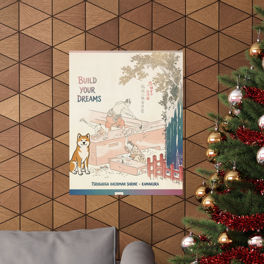 Affirmation — History Of Kamakura: Building Tsurugaoka Hachiman Shrine — Matte Poster