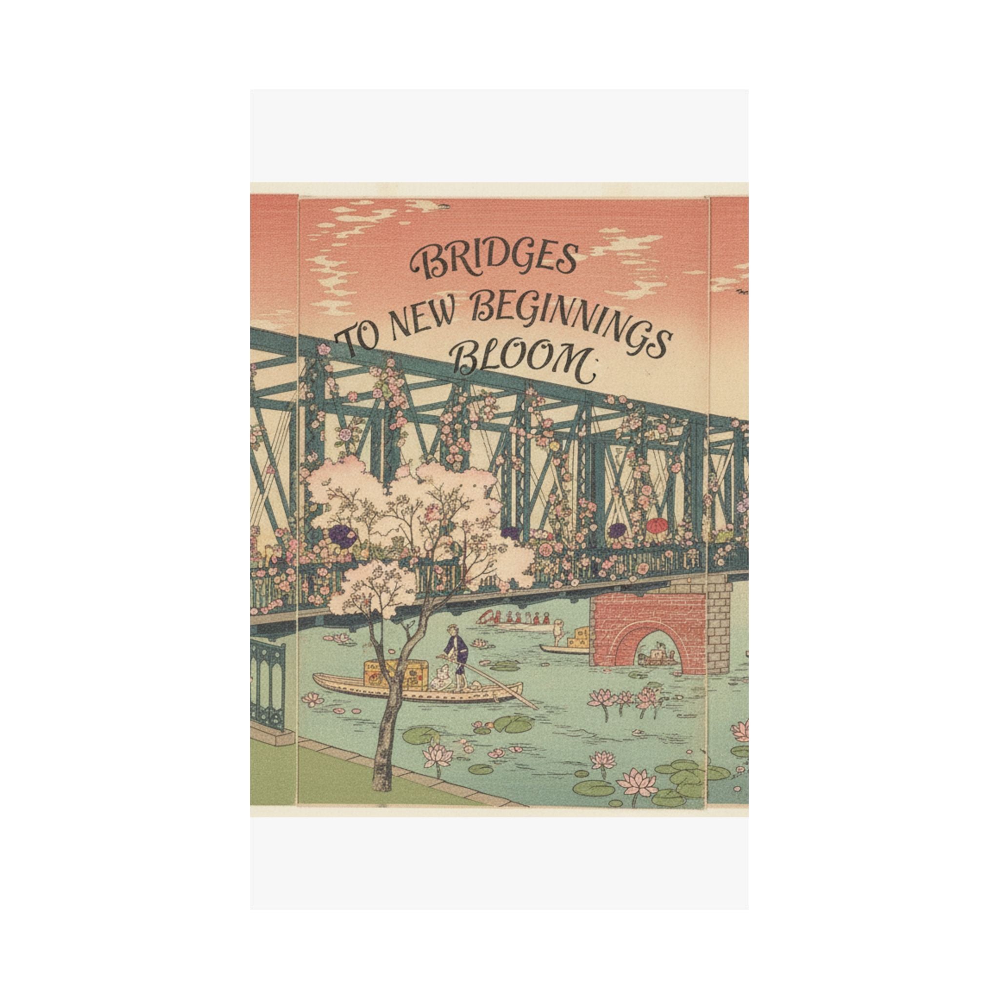 Affirmation — Illustration Of The Opening Of Azuma Bridge In Tokyo (Tokyo Meisho No Uchi Azuma — Matte Poster