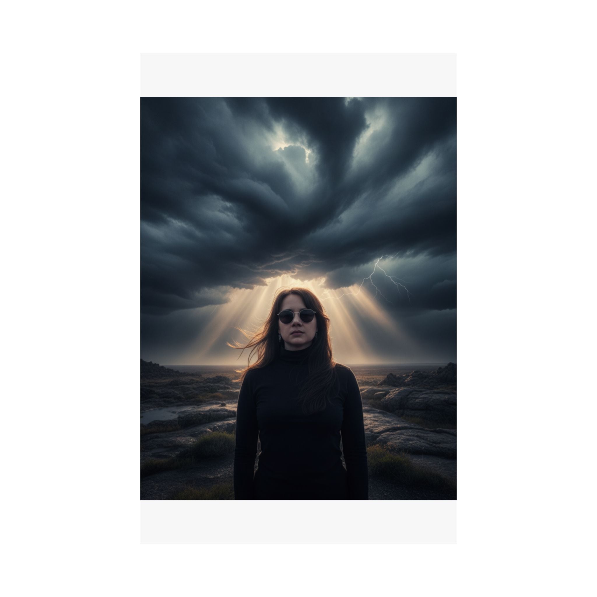 Dramatic Storm — Person — Matte Poster