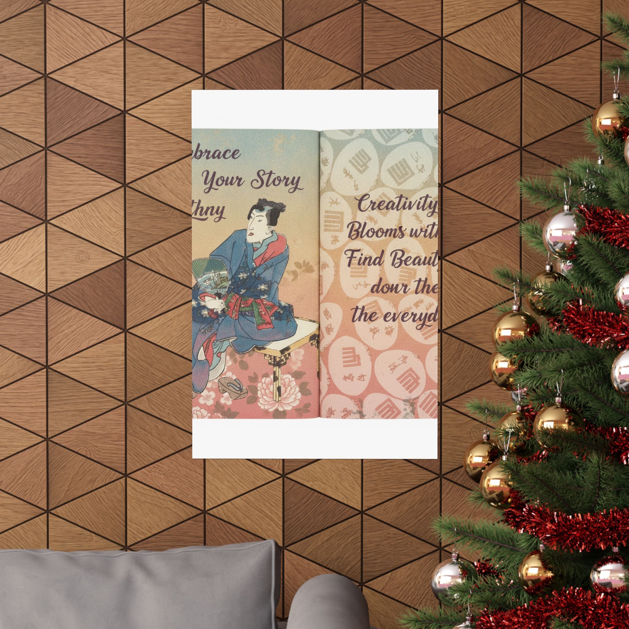 Affirmation — A Fraudulent Murasaki’S Rustic Genji  By Ryūtei Tanehiko — Matte Poster