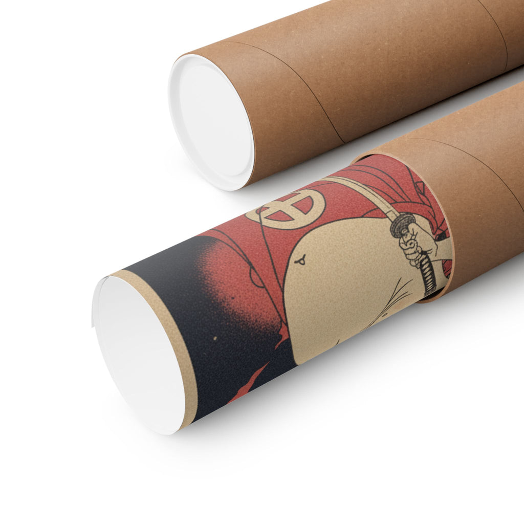 Japanese Street — The Third Otani Hiroji As A Man Clothed Only With A Red Apron — Matte Poster
