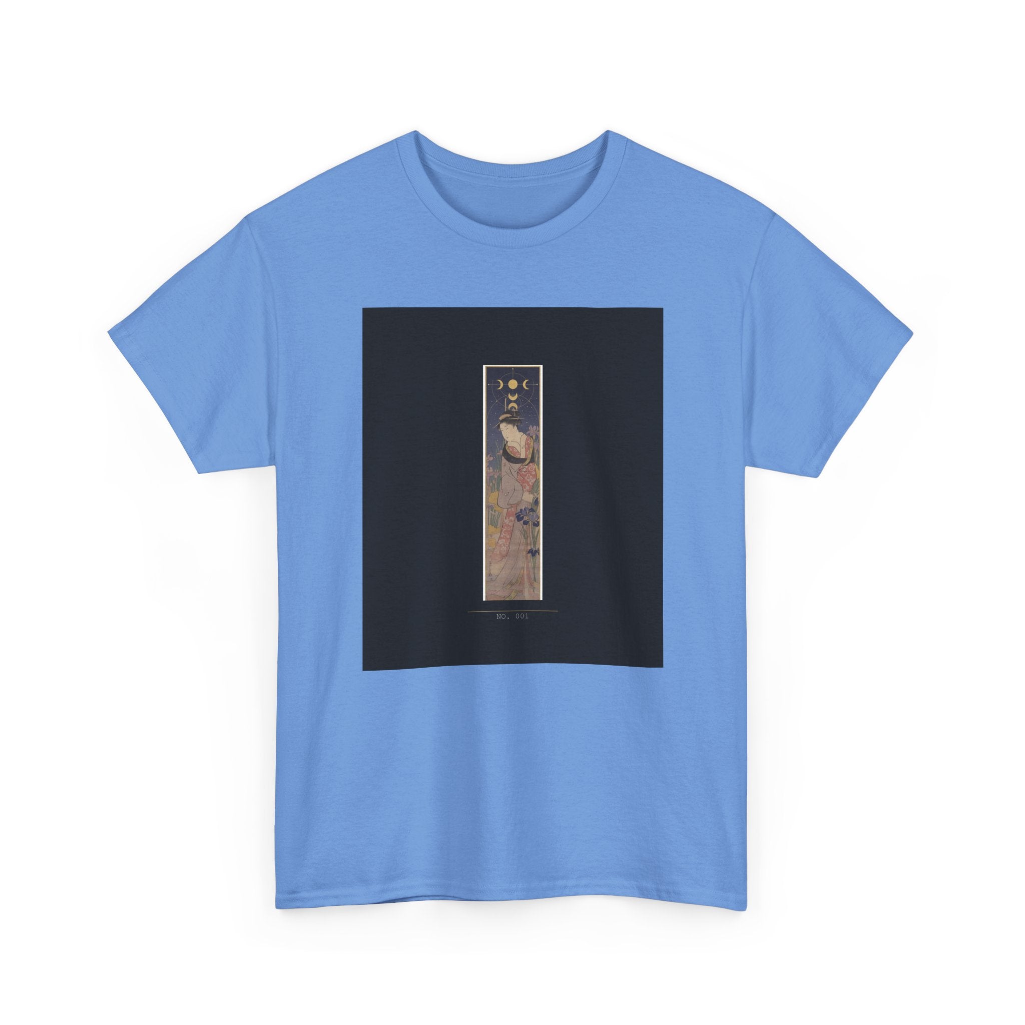Crescent Moon Quail Vertical Ukiyo-e Graphic Tee