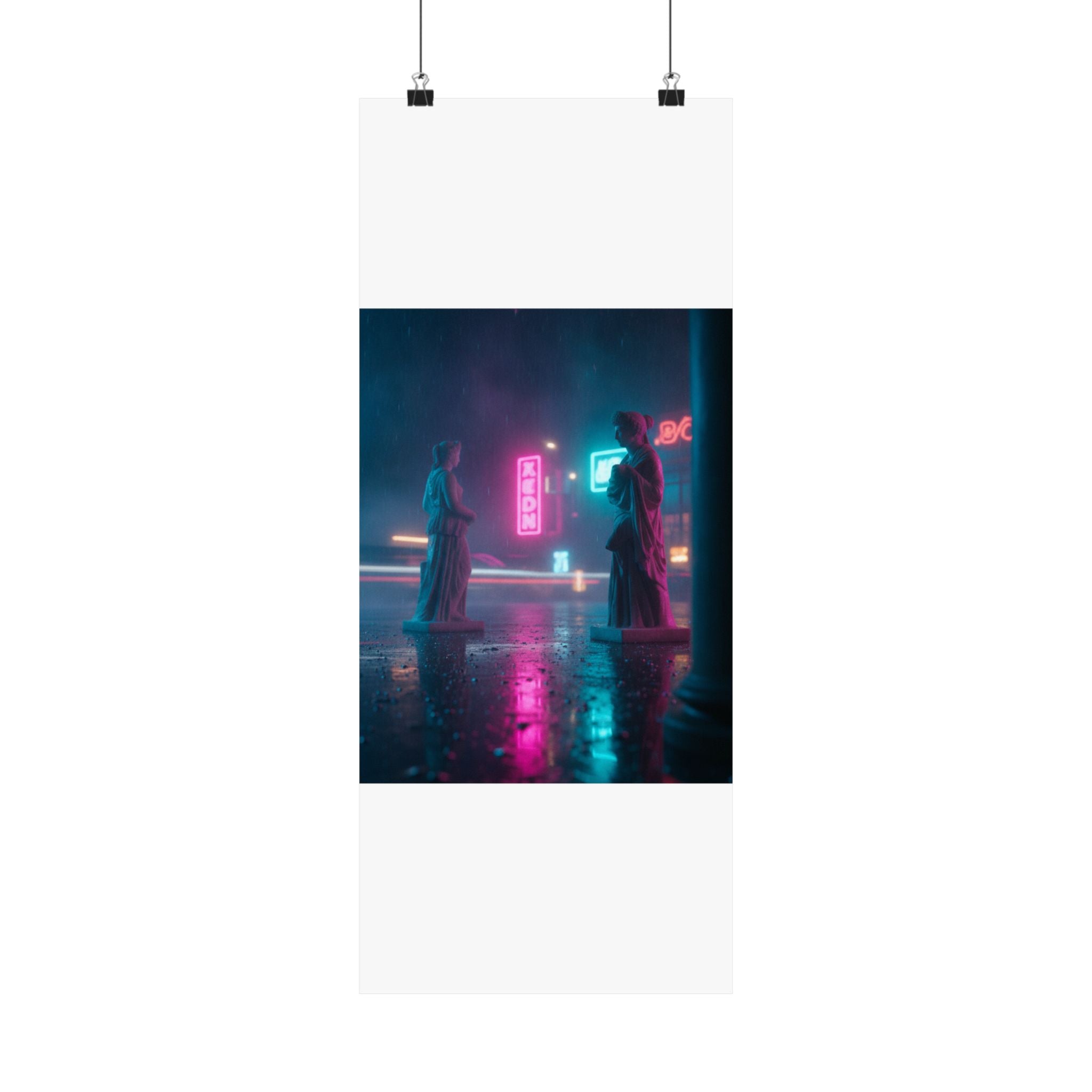 Neon Noir — Person — Matte Poster