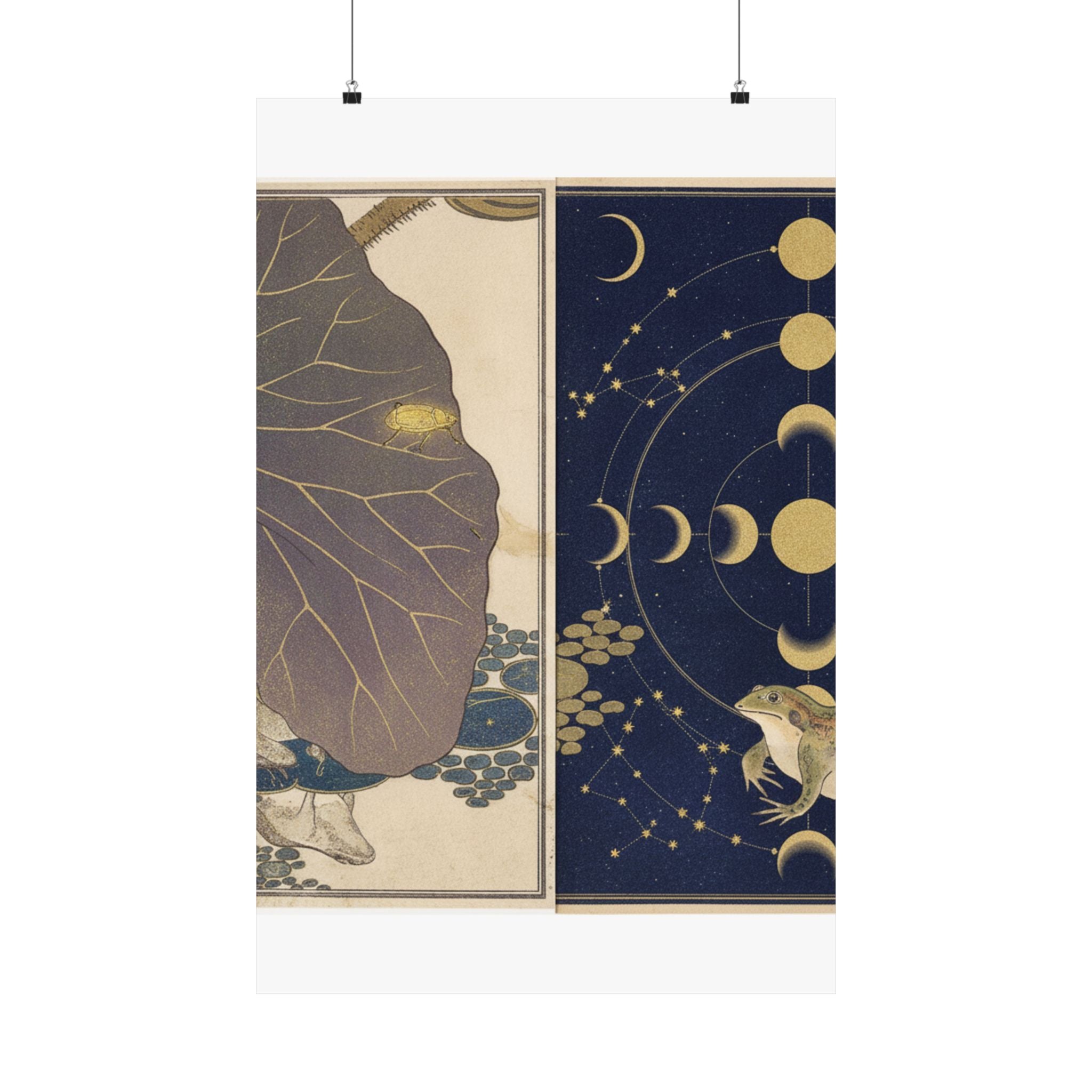 Celestial — Frog (Kaeru); Gold Beetle (Kogane Mushi), From The Picture Book Of Crawling Crea — Matte Poster