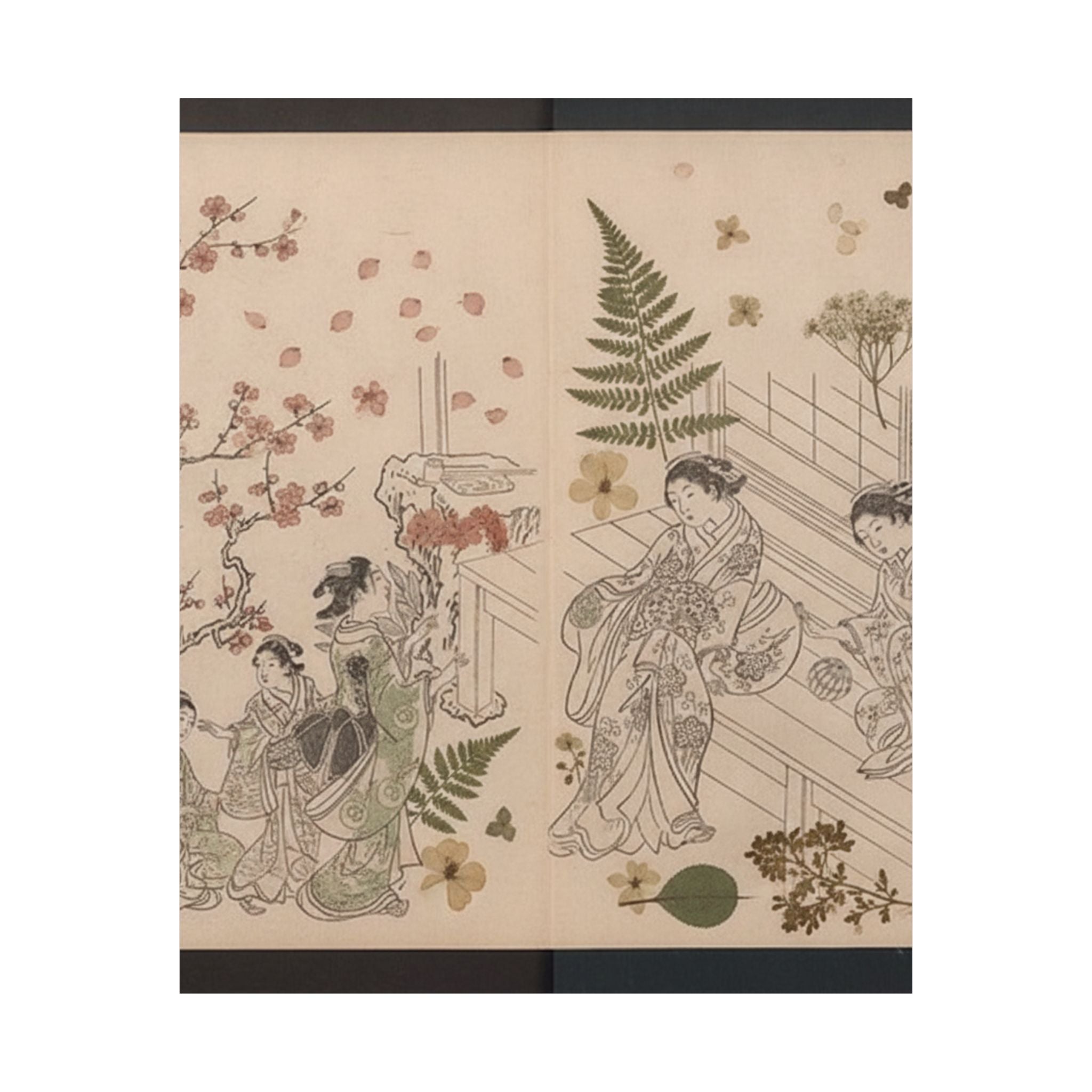 Botanical — True Reflections On The Life And Manners Of A Woman (Ehon Masukagami) 絵本十寸鏡 — Matte Poster