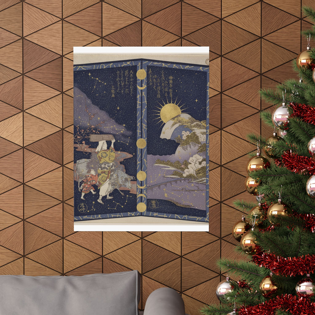 Celestial — Surimono In Shape Of Small Twofold Screen — Matte Poster