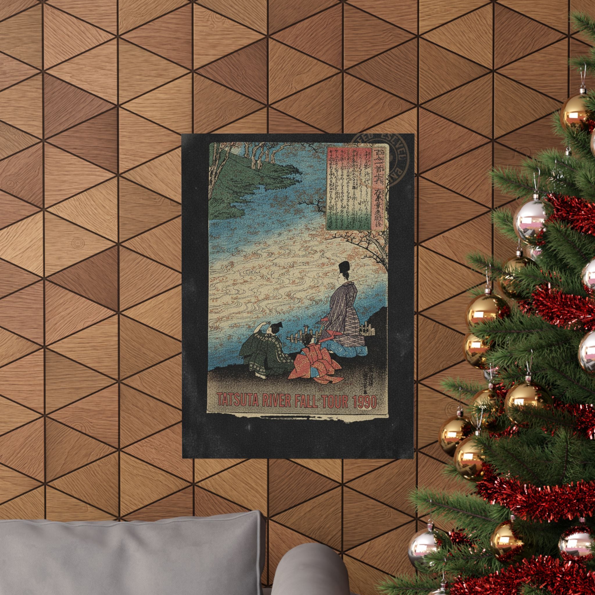 Vintage Bootleg — Poet With Two Pages On The Banks Of The Tatsuta — Matte Poster