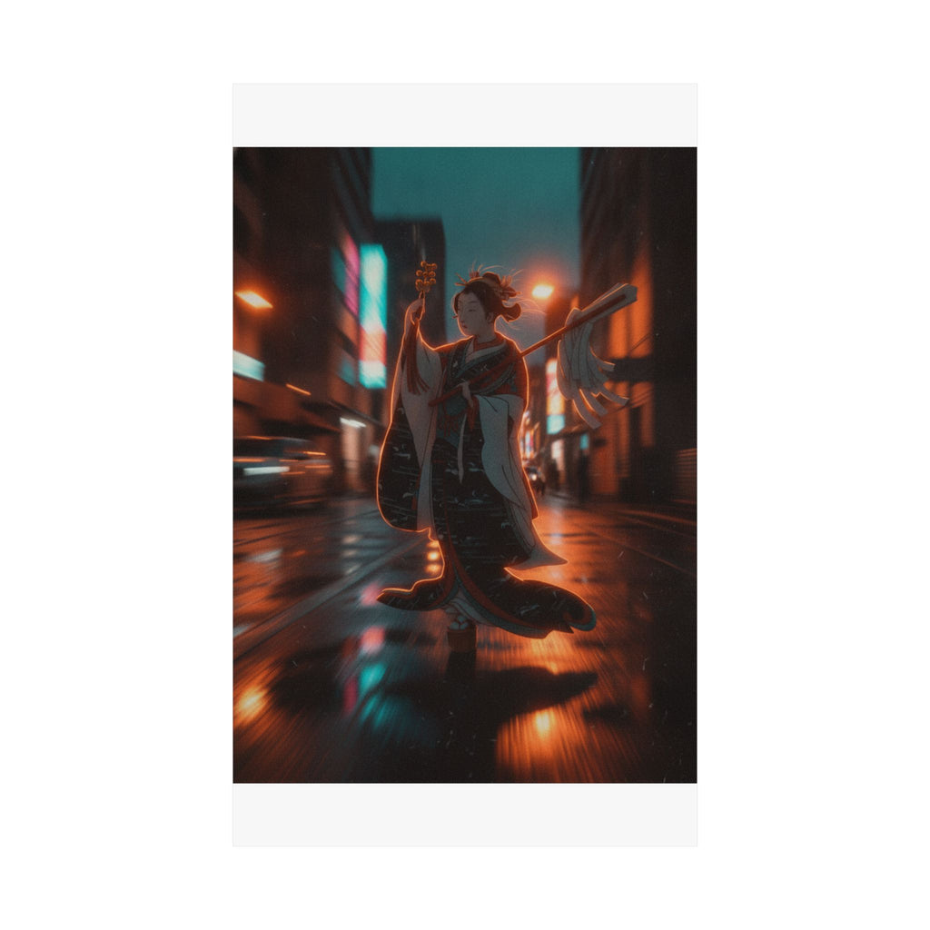 Fast Furious — Girl On Balcony Above Stone Stairway — Matte Poster