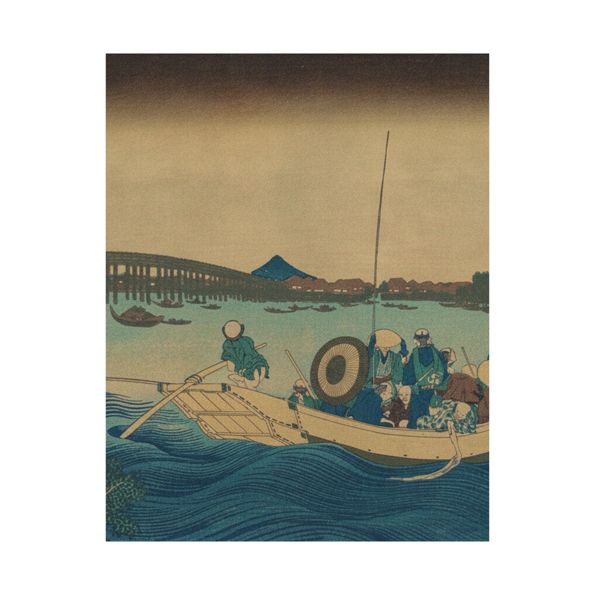 Cinematic — Viewing The Sunset Over Ryōgoku Bridge From The Onmayagashi Embankment (Onmayaga — Matte Poster