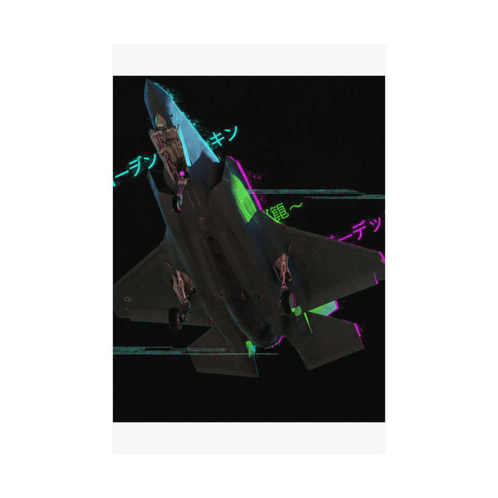 Glitch Culture — Plane — Matte Poster
