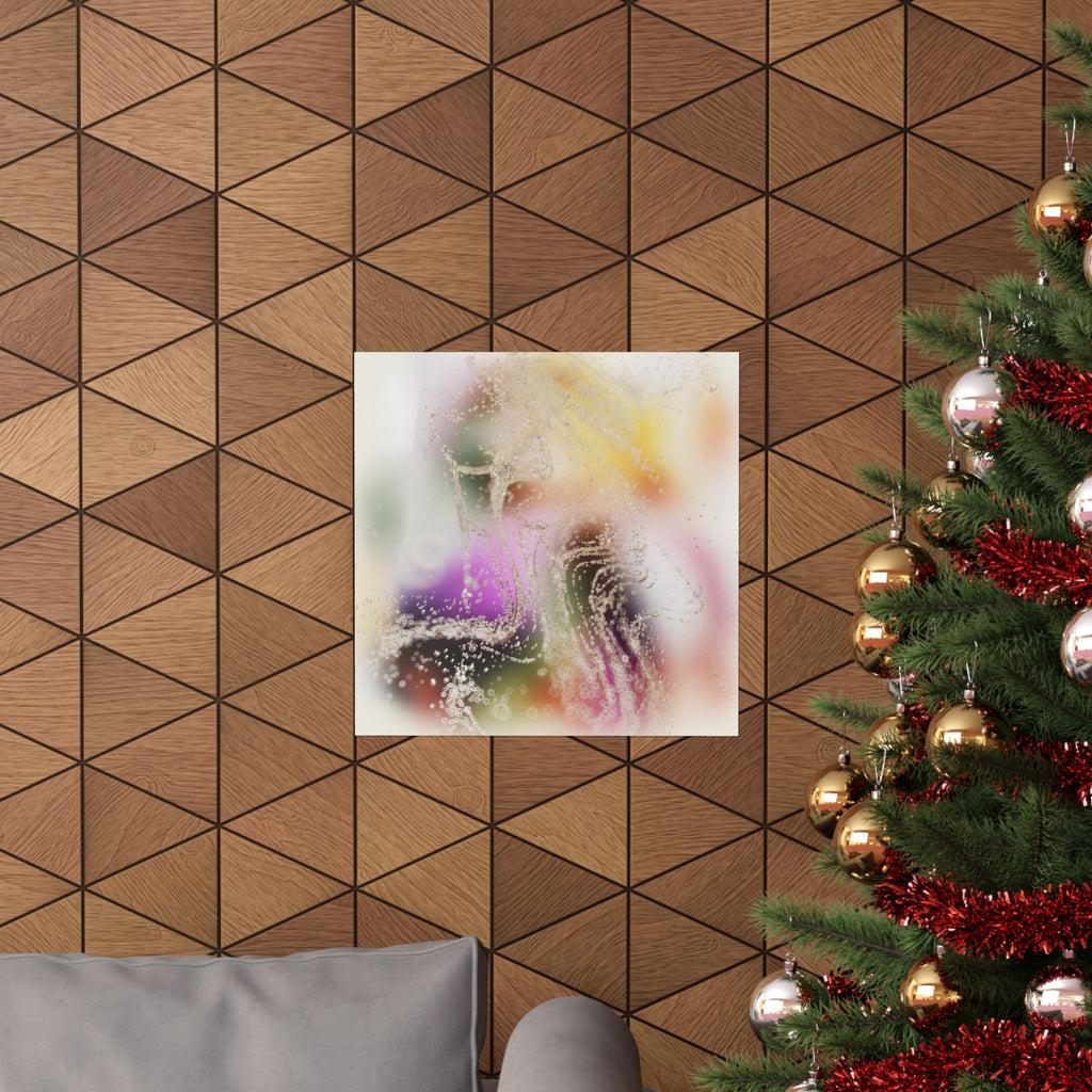 Dreamy Blurred Colour Cloud Abstract Art Poster