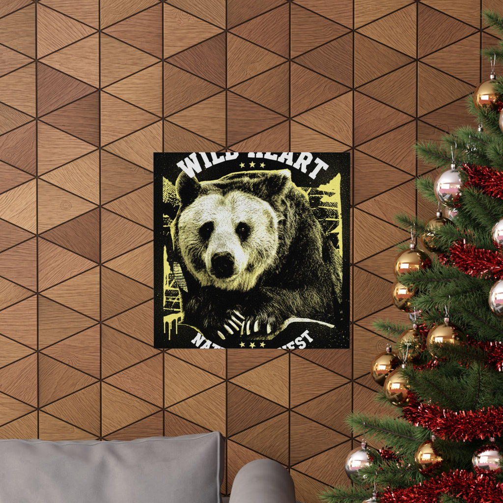Streetwear Collage — Bear — Matte Poster