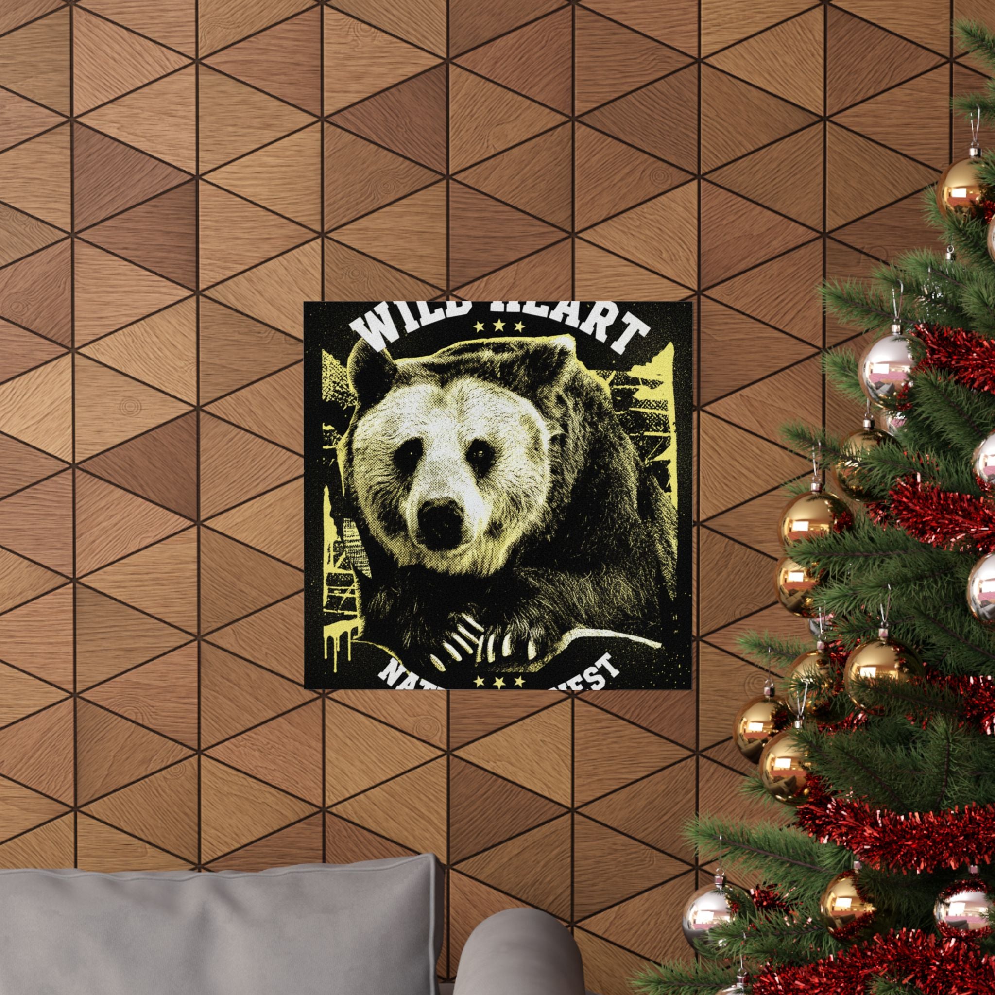 Streetwear Collage — Bear — Matte Poster