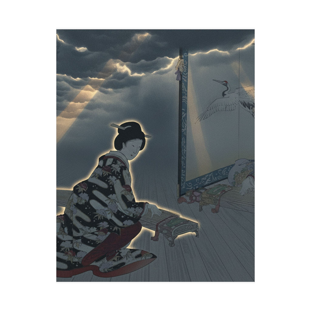Dramatic Storm — Chiyoda Castle (Album Of Women) — Matte Poster