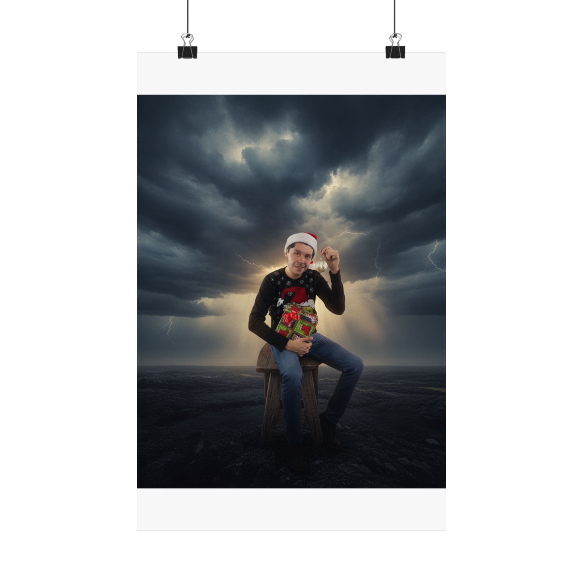 Dramatic Storm — Person — Matte Poster