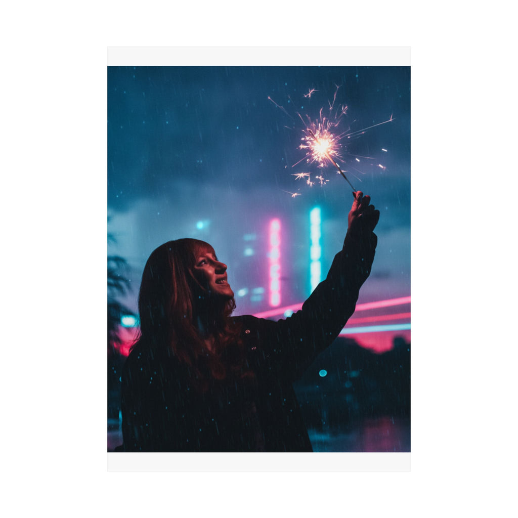 Neon Noir — Person — Matte Poster